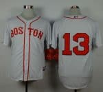 Red Sox #13 Hanley Ramirez White Cool Base Stitched Jersey