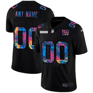 New York Giants Customized Custom 2020 Black Crucial Catch Limited Stitched Jersey