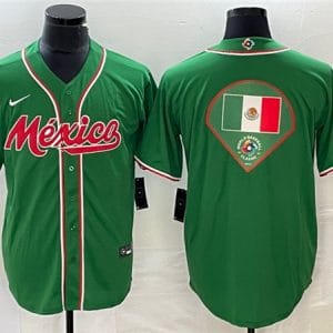 Mexico Green 2023 World Classic Team Big Logo Stitched Jersey