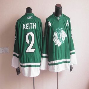 Blackhawks St Patty's Day #2 Duncan Keith Green Stitched Jersey