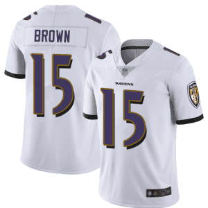 Baltimore Ravens #15 Marquise Brown White Vapor Untouchable Limited Jersey