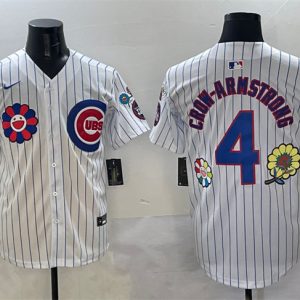Chicago Cubs #4 Pete Crow-Armstrong White 2025 Tokyo Series Limited Stitched Jersey