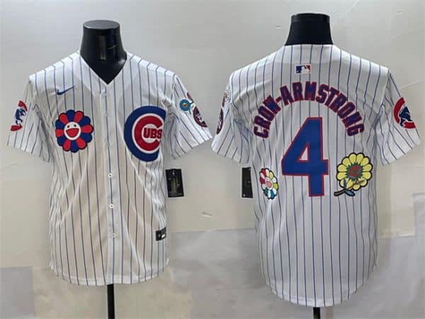 Chicago Cubs #4 Pete Crow-Armstrong White 2025 Tokyo Series Limited Stitched Jersey