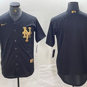 New York Mets Blank Black Cool Base Stitched Jersey