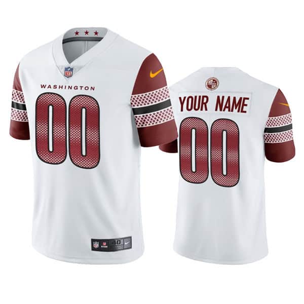Washington Commanders Customized Custom White Vapor Untouchable Stitched Football Jersey