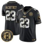 San Francisco 49ers #23 Christian McCaffrey Black F.U.S.E. Golden Gate Bridge Patch Vapor Limited Stitched Jersey