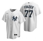 New York Yankees #77 Clint Frazier White Cool Base Stitched Jersey