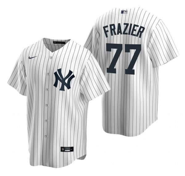 New York Yankees #77 Clint Frazier White Cool Base Stitched Jersey