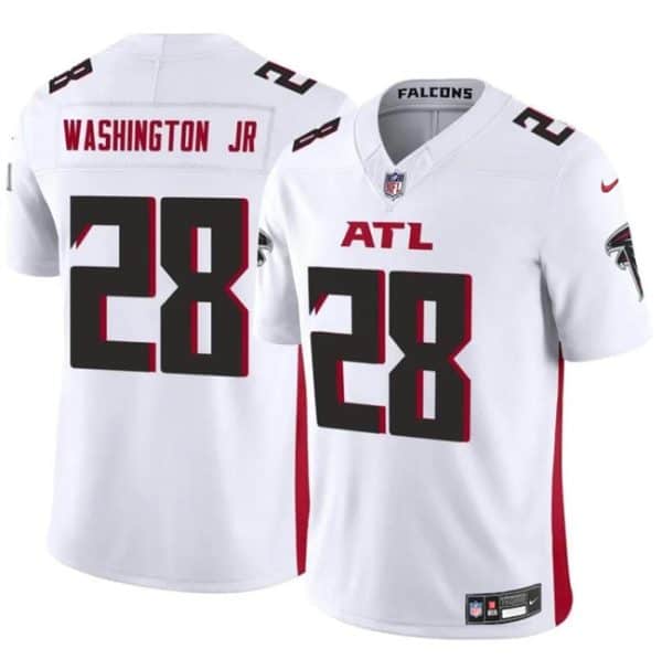 Atlanta Falcons #28 Carlos Washington Jr White 2024 F.U.S.E Vapor Untouchable Limited Stitched Jersey