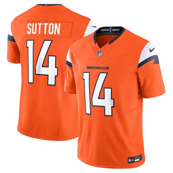 Denver Broncos #14 Courtland Sutton Orange 2024 F.U.S.E. Vapor Limited Stitched Jersey