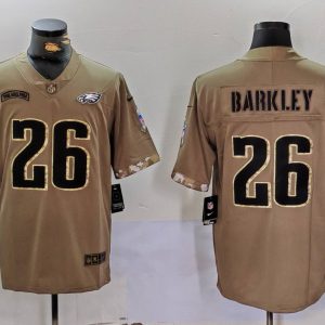 Philadelphia Eagles #26 Saquon Barkley Camo Salute To Service Limited Stitched Jersey