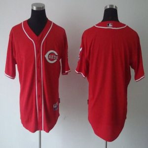 Reds Blank Red Cool Base Stitched Jersey