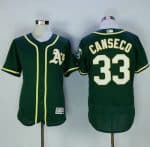 Athletics #33 Jose Canseco Green Flexbase Authentic Collection Stitched Jersey