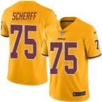 Redskins #75 Brandon Scherff Gold Stitched Limited Rush Nike Jersey