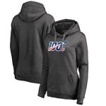 Kansas City Chiefs Heathered Gray 100th Season Pullover Hoodie(Run Small