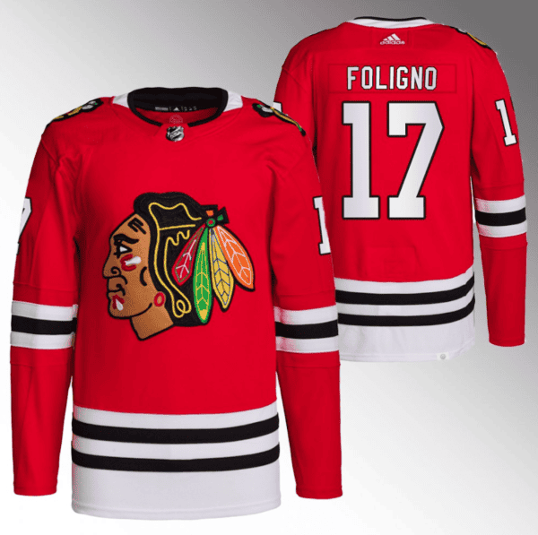 Chicago Blackhawks #17 Nick Foligno Red Stitched Jersey