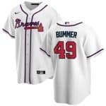 Atlanta Braves #49 Aaron Bummer White Cool Base Stitched Jersey