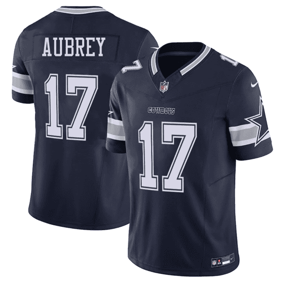 Dallas Cowboys #17 Brandon Aubrey Navy 2025 F.U.S.E Vapor Untouchable Limited Football Stitched Jersey
