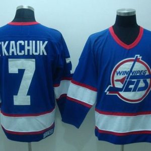 Jets #7 Keith Tkachuk Stitched Blue CCM Throwback Jersey