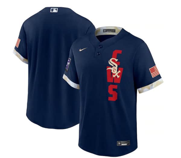Chicago White Sox Blank 2021 Navy All-Star Cool Base Stitched Jersey