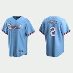 Texas Rangers #2 Marcus Semien Light Blue Cool Base Stitched Baseball Jersey