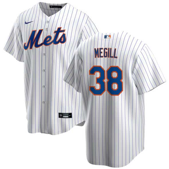 New York Mets #38 Tylor Megill White Cool Base Stitched Jersey