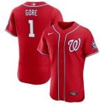 Washington Nationals #1 MacKenzie Gore Red Flex Base Stitched Jersey