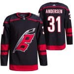 Carolina Hurricanes #31 Frederik Andersen Black Breakaway Alternate Pro Stitched Jersey