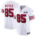 San Francisco 49ers #85 George Kittle New White 2024 F.U.S.E. Super Bowl LVIII Patch Vapor Untouchable Limited Stitched Jersey