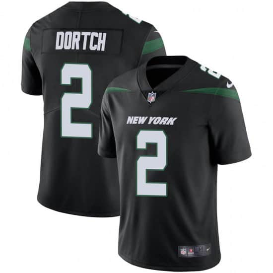 New York Jets #2 Greg Dortch Black Vapor Untouchable Limited Stitched Jersey