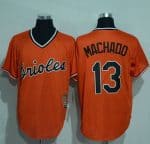Orioles #13 Manny Machado Orange Cooperstown Stitched Jersey