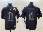 Philadelphia Eagles #11 A.J. Brown Lights Out Black 2025 Super Bowl LIX Patch Color Rush Vapor Untouchable Limited Stitched Jersey
