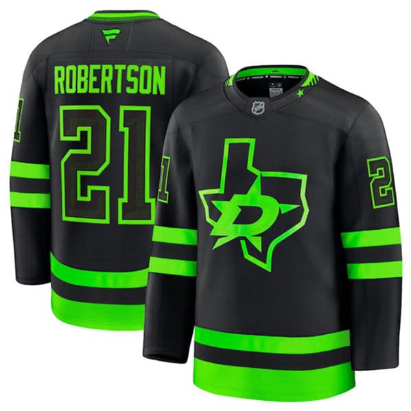 Dallas Stars #21 Jason Robertson Black 2024-25 Alternate Stitched Jersey