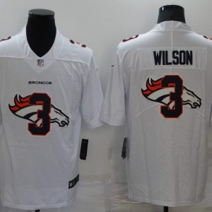 Denver Broncos #3 Russell Wilson White Shadow Logo Limited Stitched Jersey