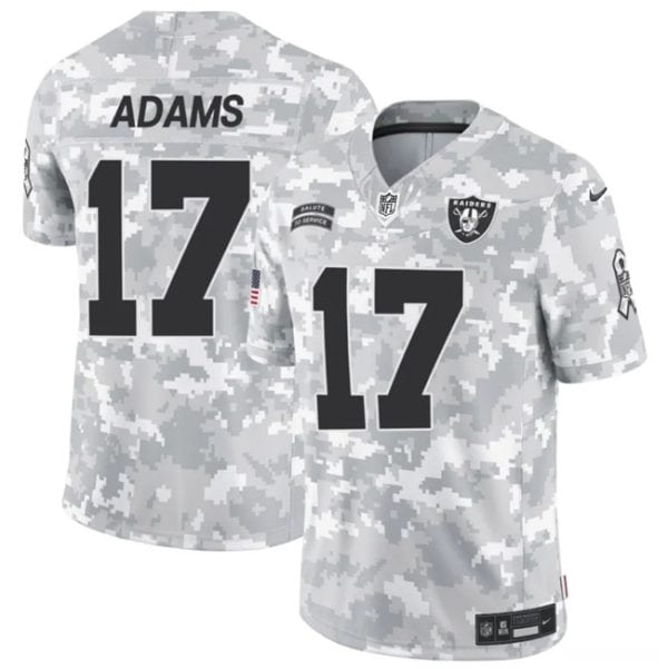 Las Vegas Raiders #17 Davante Adams Arctic Camo 2024 F.U.S.E. Salute To Service Limited Stitched Jersey