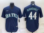 Seattle Mariners #44 Julio Rodr¨ªguez Navy Cool Base Stitched Jersey