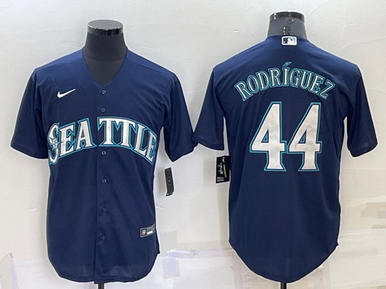 Seattle Mariners #44 Julio Rodr¨ªguez Navy Cool Base Stitched Jersey