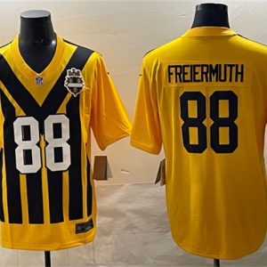 Pittsburgh Steelers #88 Pat Freiermuth Gold 1933 Throwback Alternate Football Stitched Game Jersey