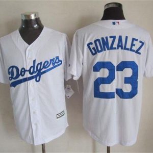 Dodgers #23 Adrian Gonzalez White New Cool Base Stitched Jersey