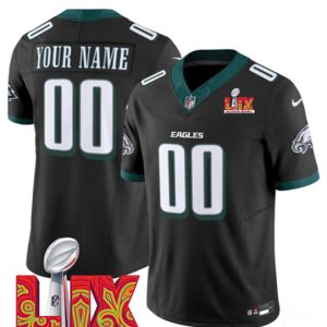 Philadelphia Eagles Custom Black 2024 New F.U.S.E. Vapor Untouchable Limited Stitched Jersey