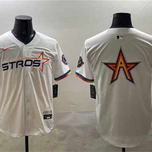Houston Astros Team Big Logo White 2025 City Connect Limited Stitched Jersey