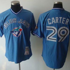 Mitchell And Ness Blue Jays #29 Joe Carter Blue Stitched Jersey
