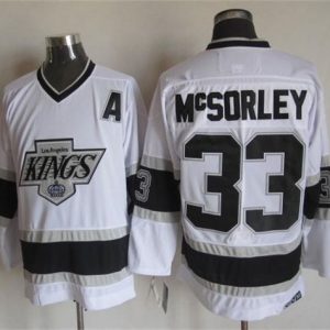 Kings #33 Marty Mcsorley White CCM Throwback Stitched Jersey