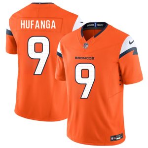 Denver Broncos #9 Talanoa Hufanga Orange 2025 F.U.S.E. Vapor Limited Stitched Jersey