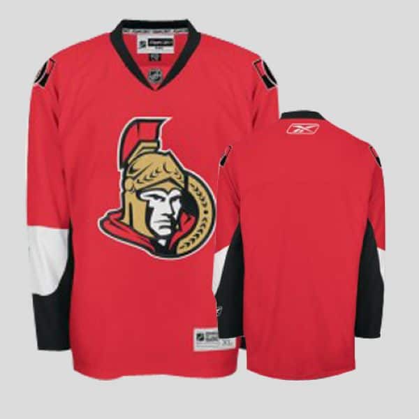 Senators Blank Stitched Red Jersey