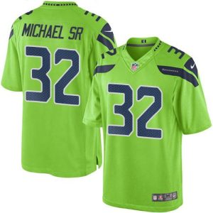 Seahawks #32 Christine Michael SR Green Stitched Limited Rush Nike Jersey