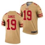 San Francisco 49ers #19 Deebo Samuel Golden Inverted Legend Limited Stitched Jersey