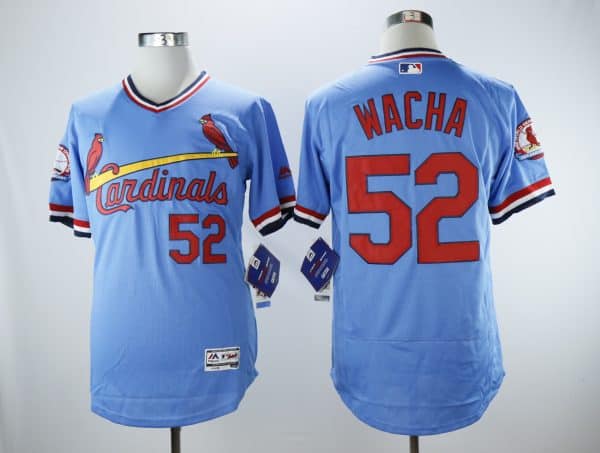 St.Louis Cardinals #52 Michael Wacha Light Blue Cooperstown Collection Flexbase Stitched Jersey