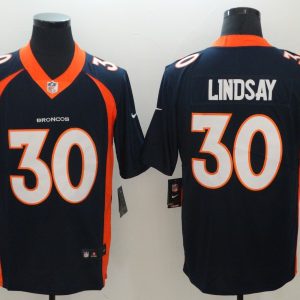 Denver Broncos #30 Phillip Lindsay Navy Blue Vapor Untouchable Limited Stitched Jersey