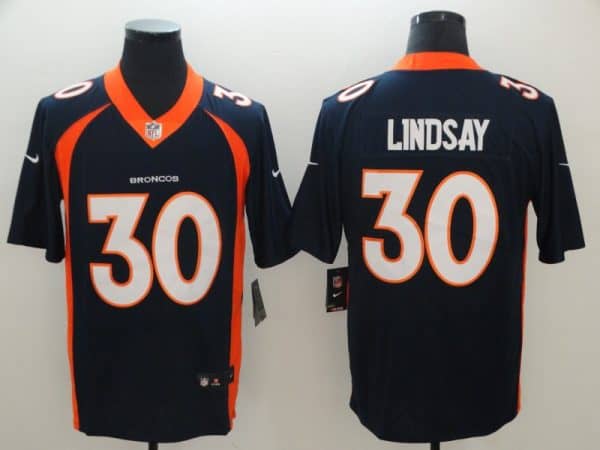 Denver Broncos #30 Phillip Lindsay Navy Blue Vapor Untouchable Limited Stitched Jersey